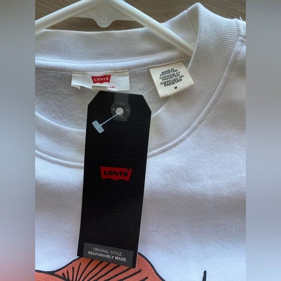 LEVI’S Melrose Mushroom Graphic Crewneck Sweatshirt Size: M. NWT - Picture 9 of 11